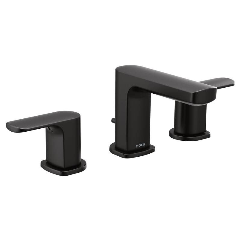 Moen TV6920 Rizon 1.2 GPM Widespread Bathroom Faucet with Pop-Up Drain - Matte Black