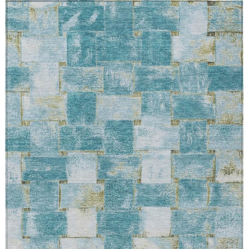 HomeRoots Striped Transitional Rectangle Outdoor Rug