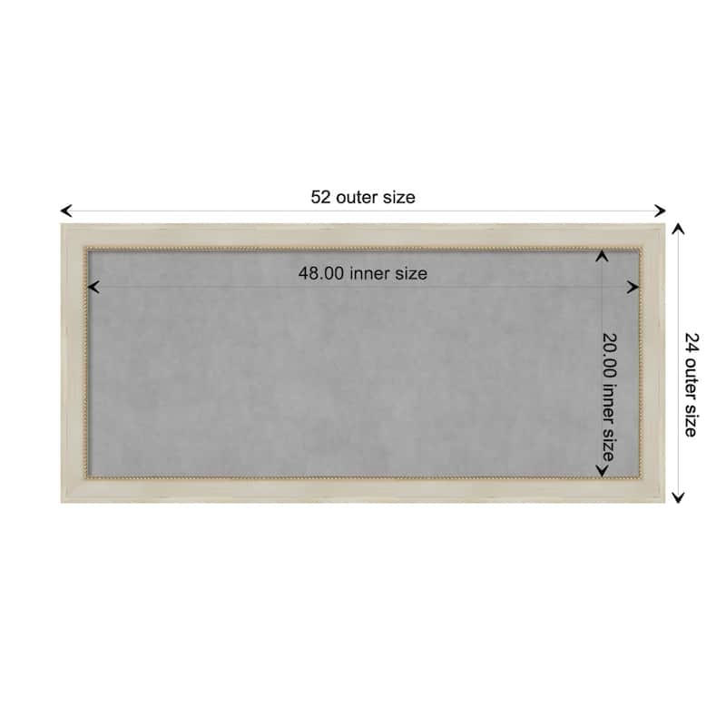 Amanti Art Parthenon Cream Framed Magnetic Board - Board Size 48x20