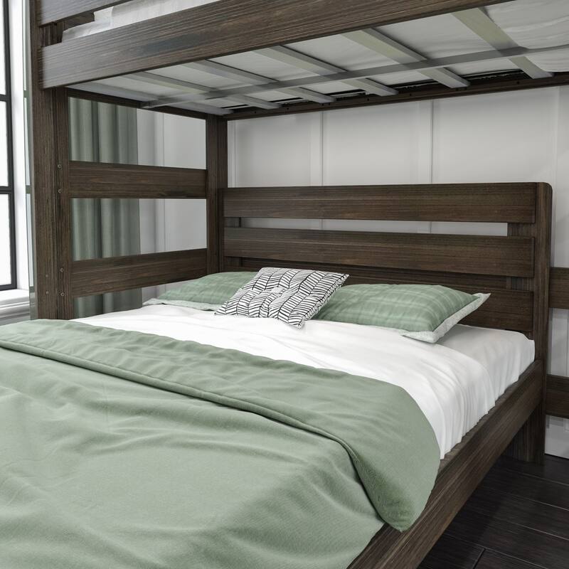 Max and Lily Farmhouse Twin over Queen L Shaped Bunk Bed