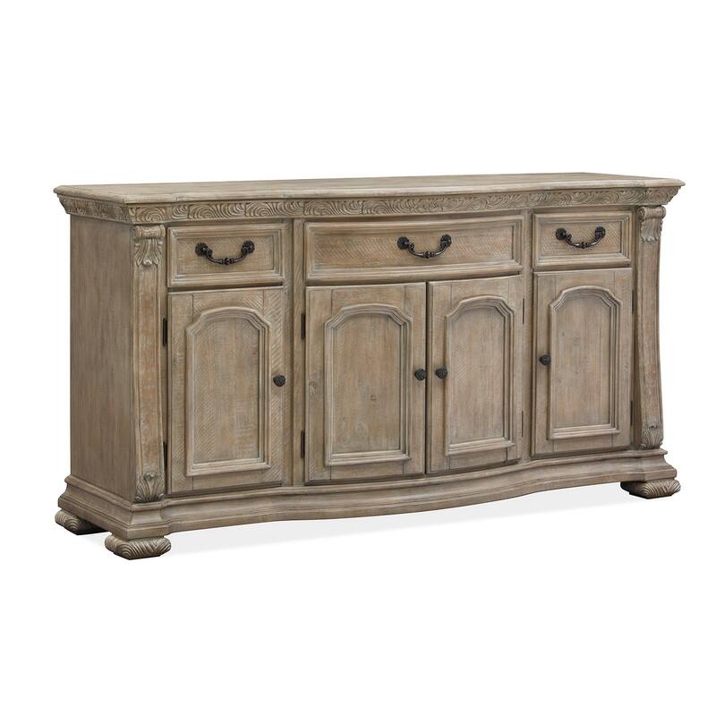 Magnussen Home Marisol Fawn Buffet - 68.63''W x 20''D x 36''H - 68.63''W x 20''D x 36''H - Fawn