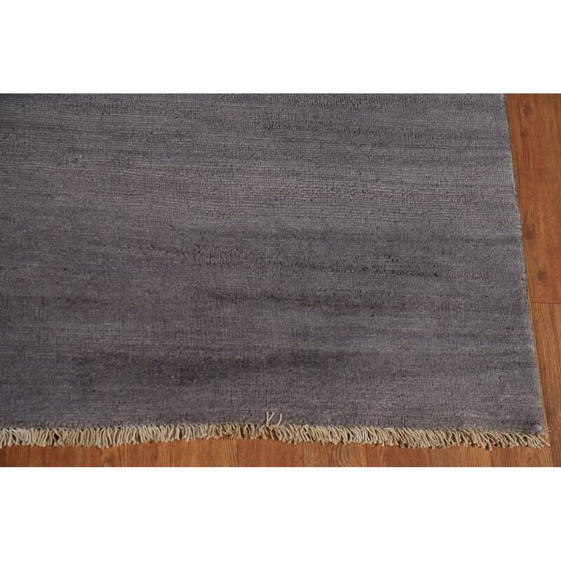 Grays & Blues Modern Gabbeh Oriental Area Rug Hand-Knotted Wool Carpet - 6'5" x 9'5"