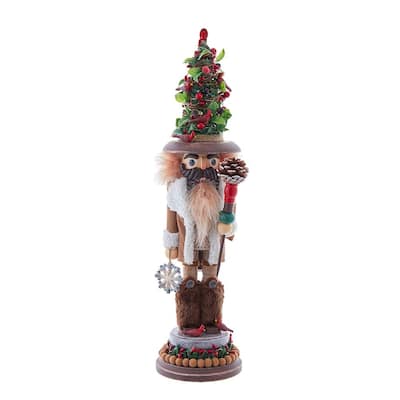 Kurt Adler 19-Inch Hollywood Nutcrackers Battery Operated LED Birch Berries Nutcracker