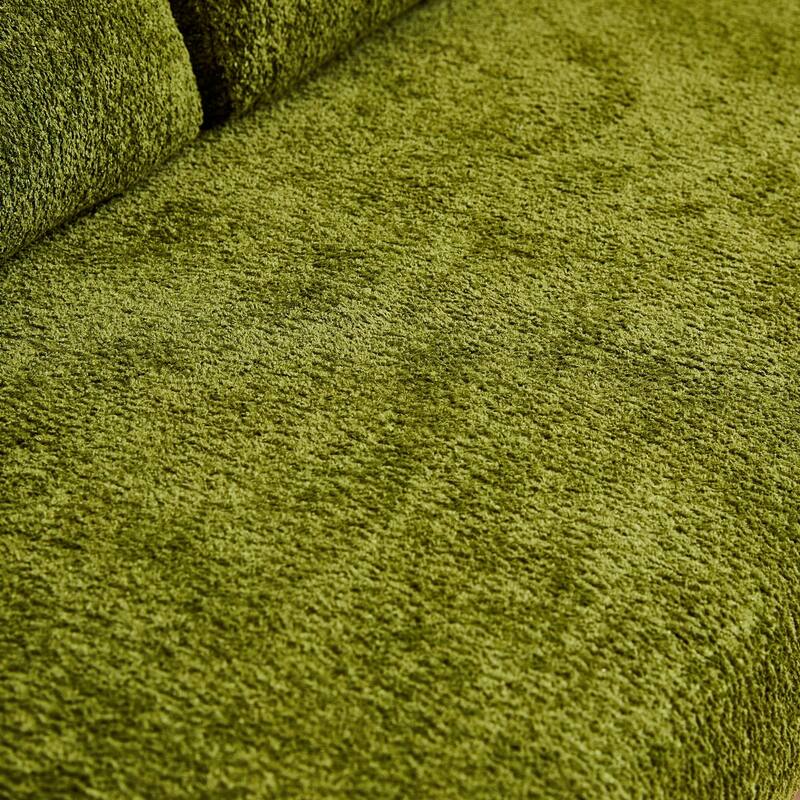 Stylish Velvet 2 Seat Sofa Accent Sofa with Lumbar Pillow, Loveseat Sofa Couch with Wood Frame for Living Room