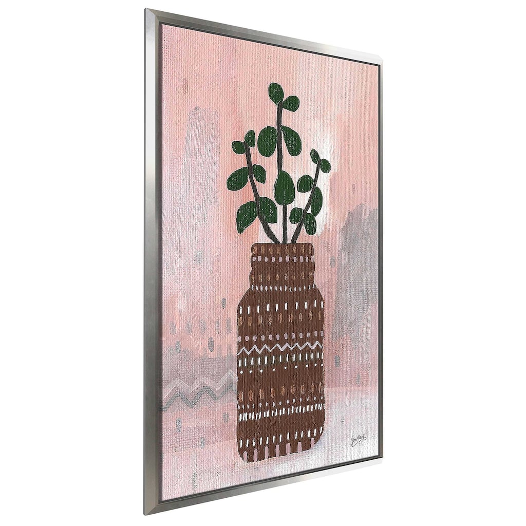 "Boho Planter I" Print on Floating Canvas