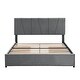 preview thumbnail 8 of 22, Modern & Simple Style Queen Size Upholstery Wood Platform Bed with Four Drawers,Adjustable Headboard
