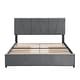 preview thumbnail 8 of 22, Queen Size Upholstery Platform Bed with Four Drawers on Two Sides,Modern Style