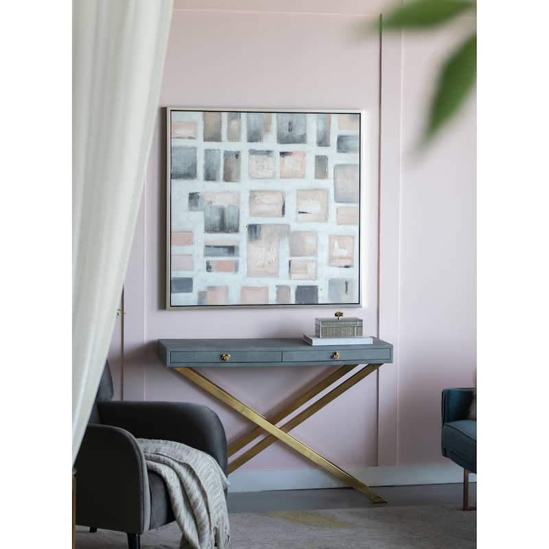 39.4x39.4" Cornerstone Framed Hand-painted Wall Art