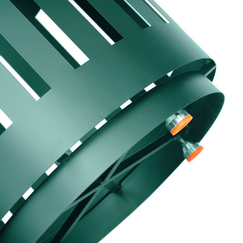 Commercial Outdoor Slatted Steel Trash Can with Inner Bin