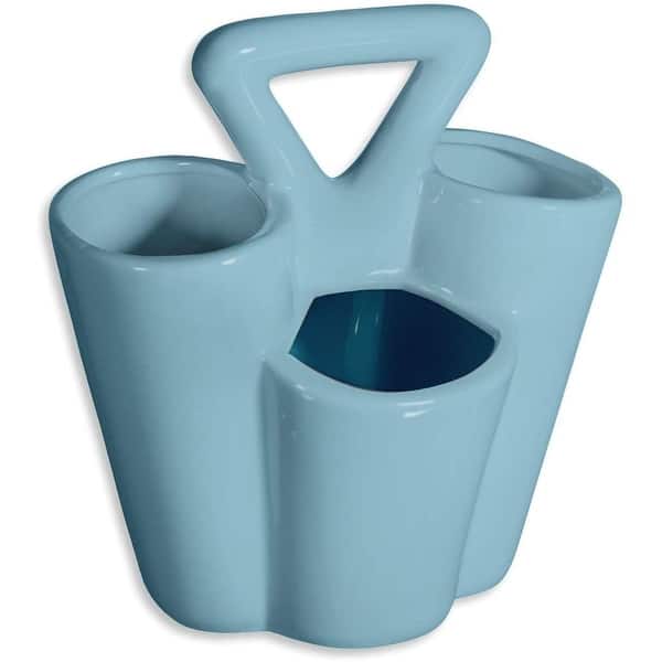 Shop Farmhouse Decor 4 Section Ceramic Silverware Holder