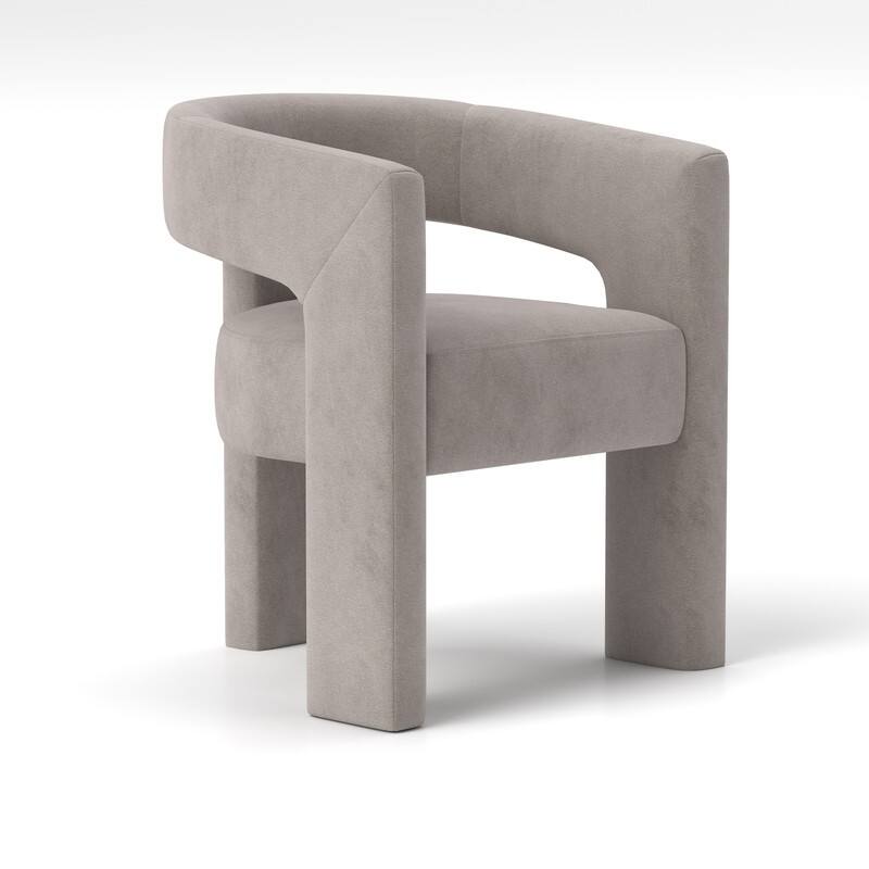 SEYNAR Modern Glam Velvet Upholstered Dining Chair, Open-Back Accent Chair Set of 4