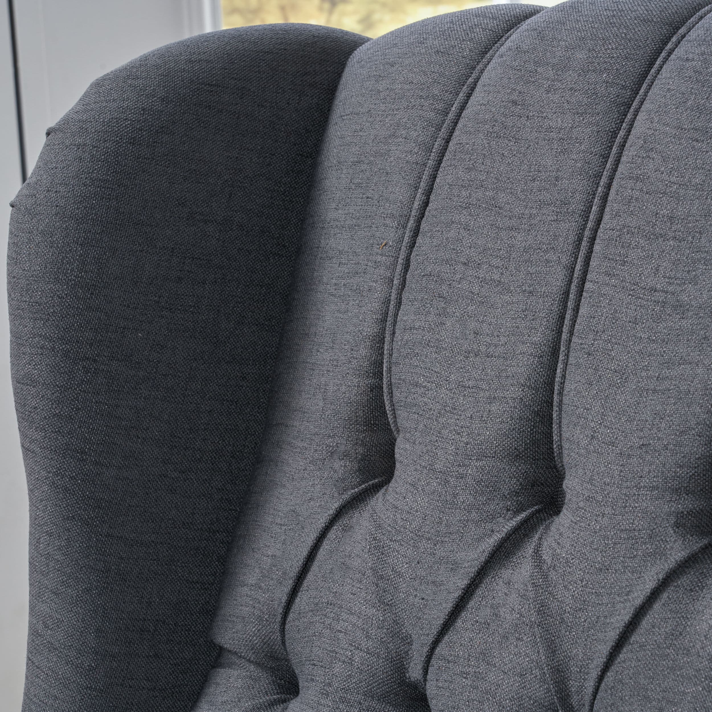 Walter Tufted Fabric Wingback Recliner Club Chair by Christopher