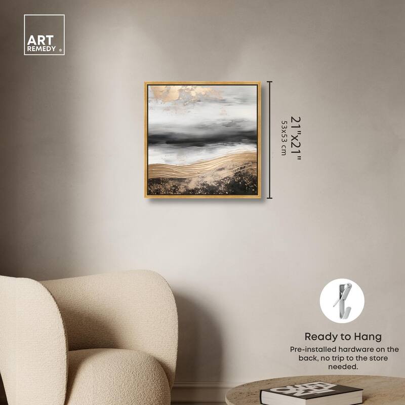 Moonlit Gold Canvas by Art Remedy