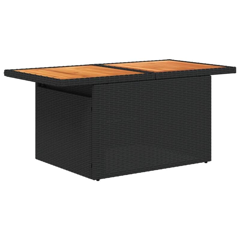 vidaXL Garden Sofa Set Black - 21.7 x 39.4 x 28.7