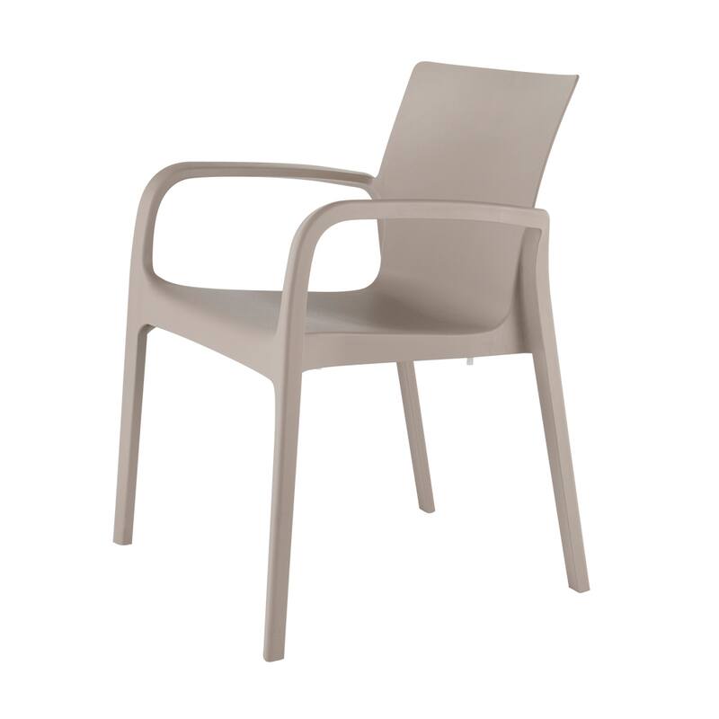 Alissa Resin Stackable All-Weather Dining Armchair, Set of 2