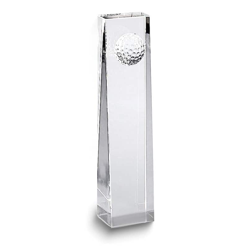 Curata Large Optic Glass Golf Ball Obelisk Trophy/Award - Bed Bath ...