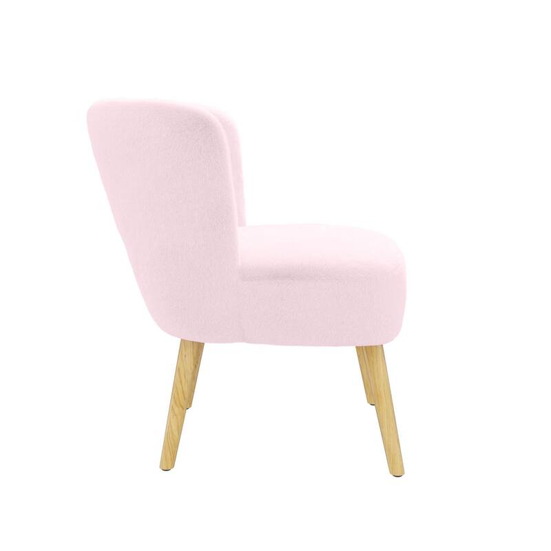 Avenue Greene Eden Boucle Kids Accent Chair with Natural Legs