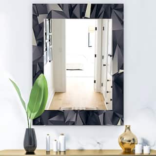 Designart 'Shades Of Black' Modern Mirror - Printed Wall Mirror