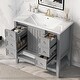 preview thumbnail 1 of 28, 36" Bathroom Vanity with Sink Combo, One Cabinet and Three Drawers, Solid Wood and MDF Board