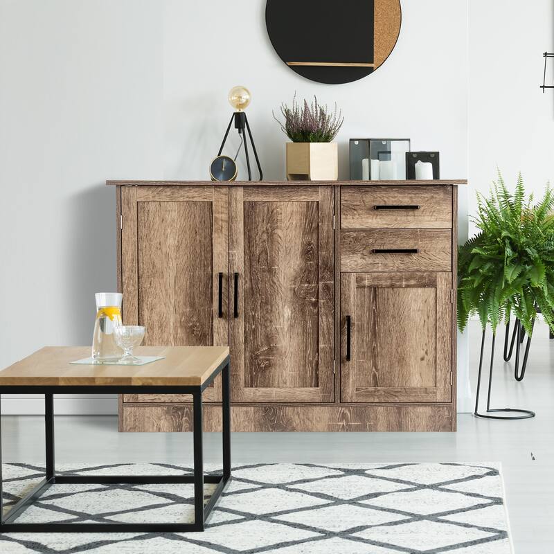 Gymax Buffet Storage Cabinet Console Table Kitchen Sideboard Drawer - See Details