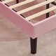 preview thumbnail 12 of 37, Twin Size Bed Frame, Height Adjustable Upholstered Bed, Twin Size Bed Set of 2
