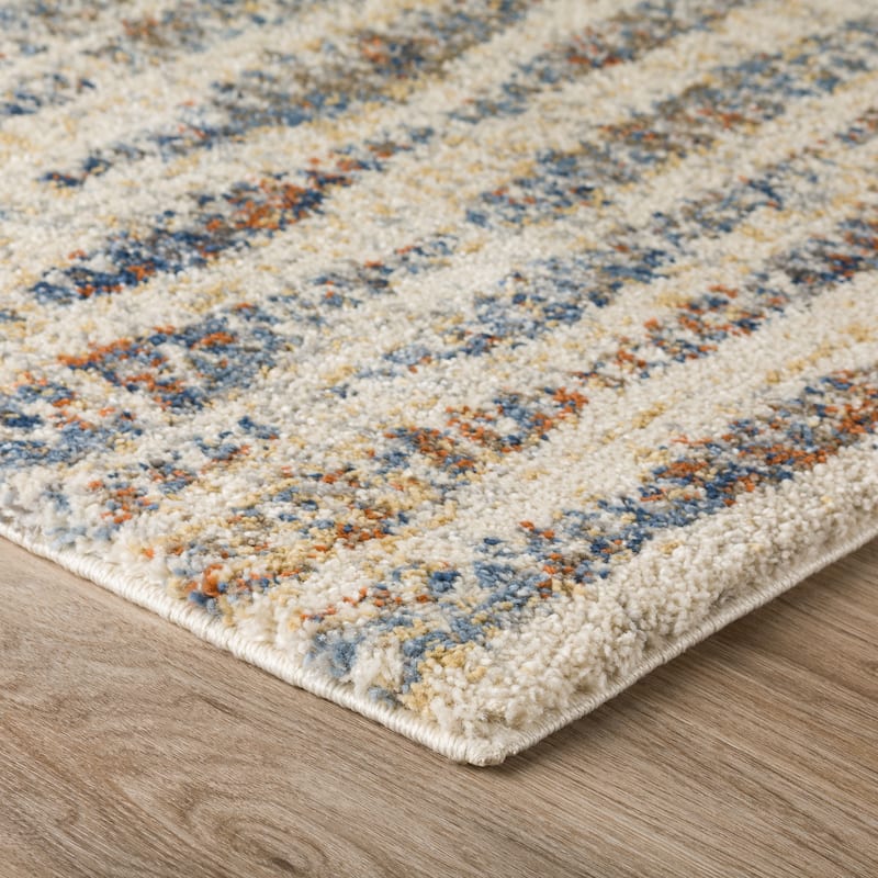 Addison Barkley Distressed Geometric Wheat 1'8" x 2'6" Accent Rug