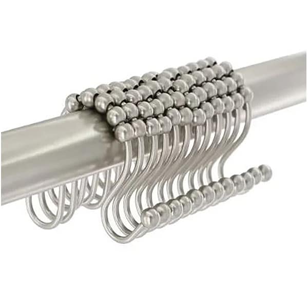 Utopia Alley Double Roller Ball Stainless Steel Shower Curtain Hooks ...