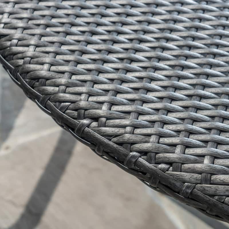 Corsica Outdoor Oval Wicker Dining Table by Christopher Knight Home
