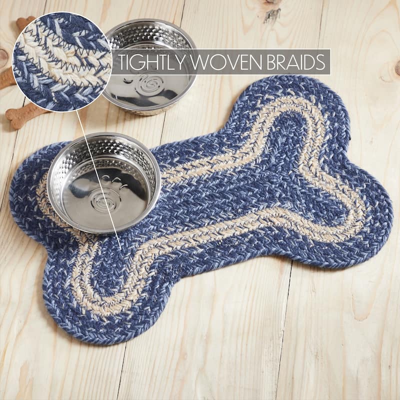 Great Falls Blue Indoor/Outdoor Small Bone Rug 11.5x17.5 - 3'6"