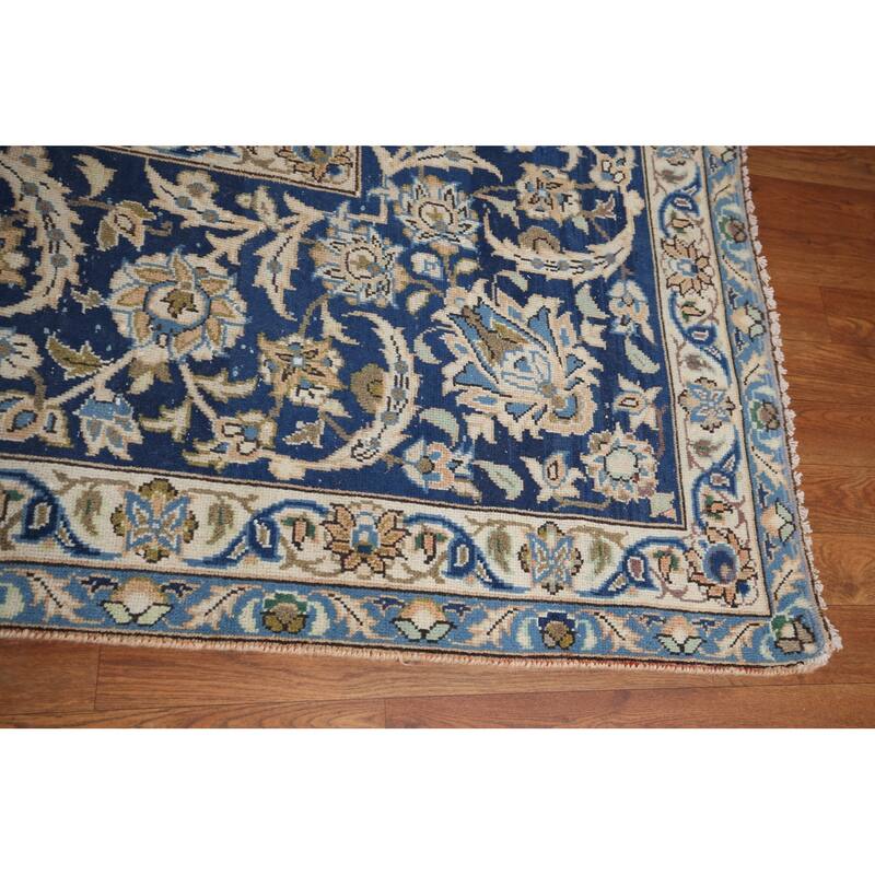 Large Najafabad Persian Vintage Area Rug Hand-Knotted Wool Carpet - 11'7" x 17'4"