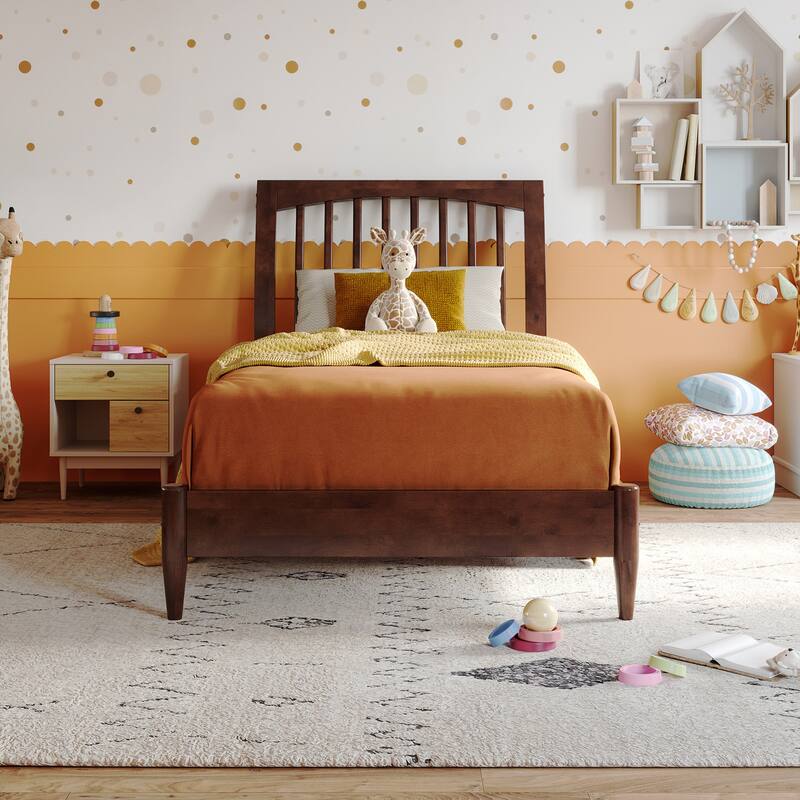 Orleans Solid Wood Low Profile Sleigh Platform Bed