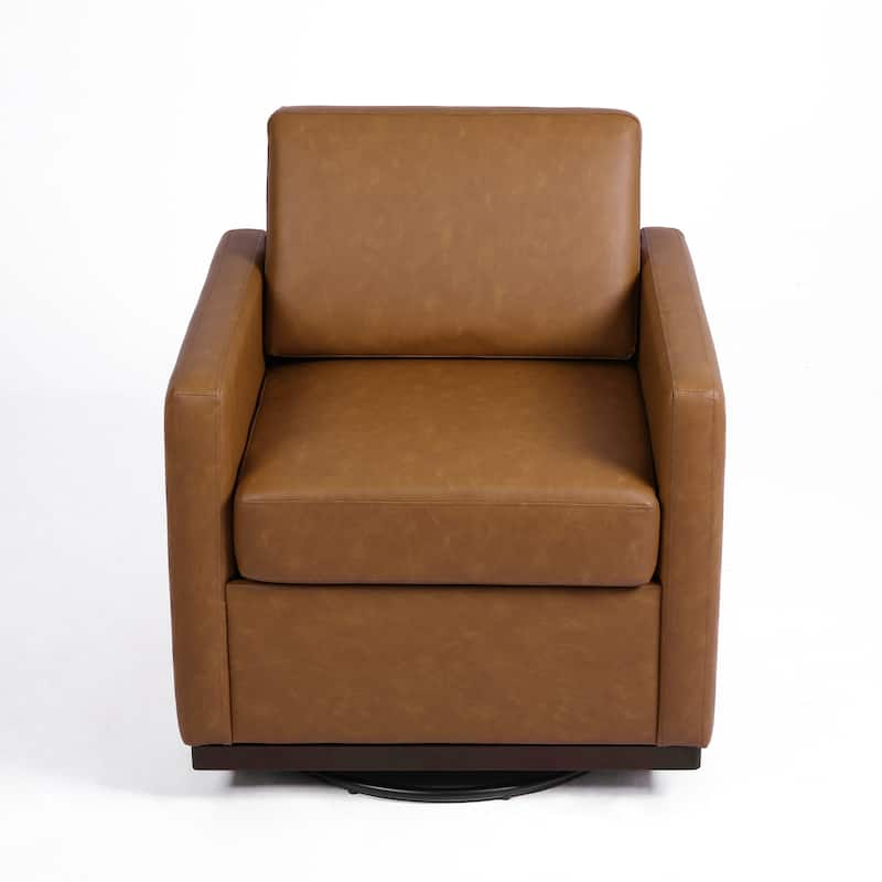 Set of 2 Modern Swivel Accent Armchairs Upholstered Arm Chairs