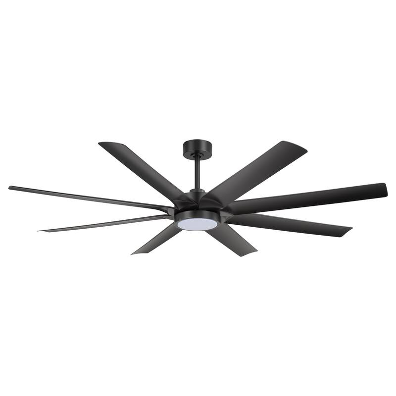 72-inch Large LED Ceiling Fan with Light and Remote(8-Blades)