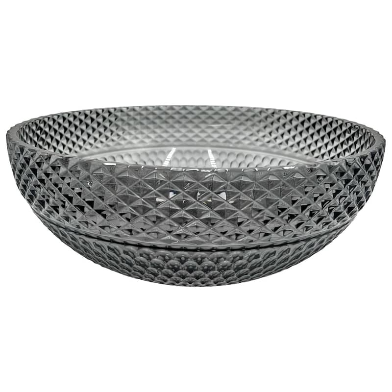 Jewel 16" & 14" Round Bowl Glass Crystal Bathroom Vessel Sink