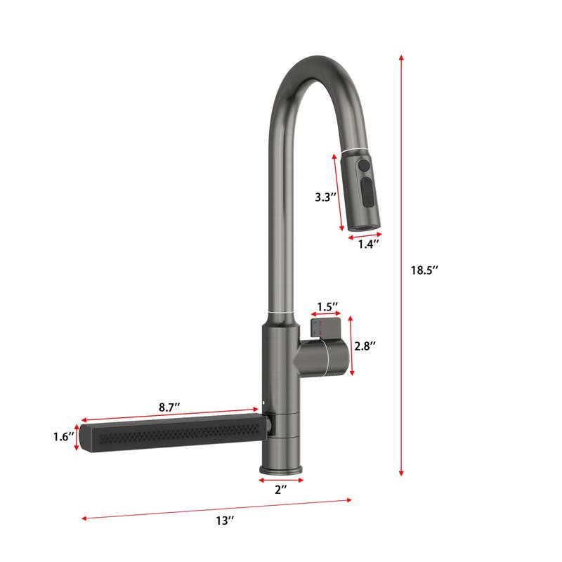 Versatile Bathroom Faucet with Extendable Sprayer and Swivel Spout