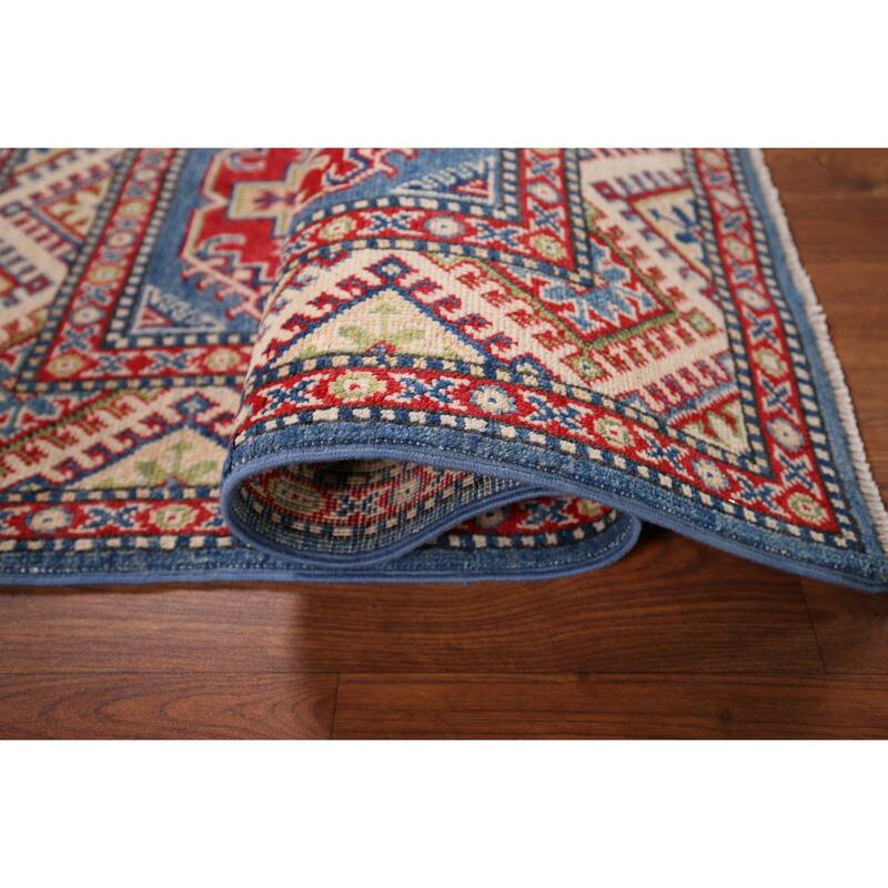 Blue Kazak Foyer Rug Handmade Wool Carpet - 2'6" x 4'4"