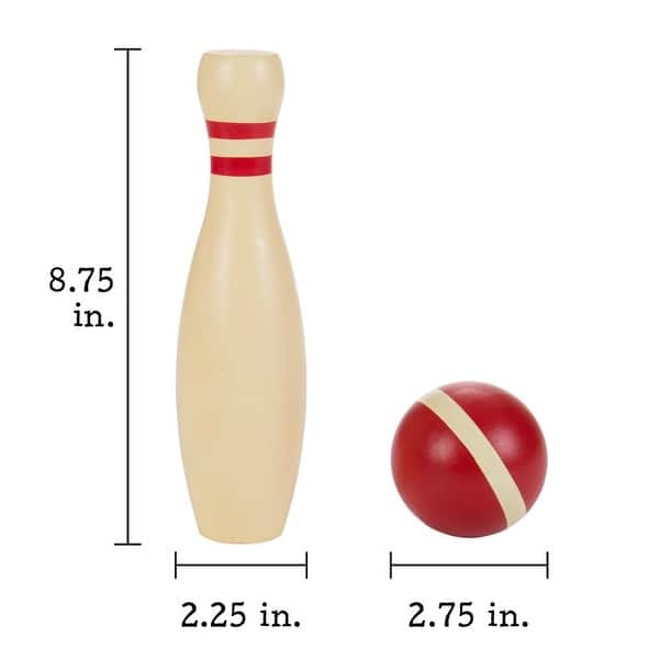 Wooden Lawn Bowling Set - 8.75" x 2.25"