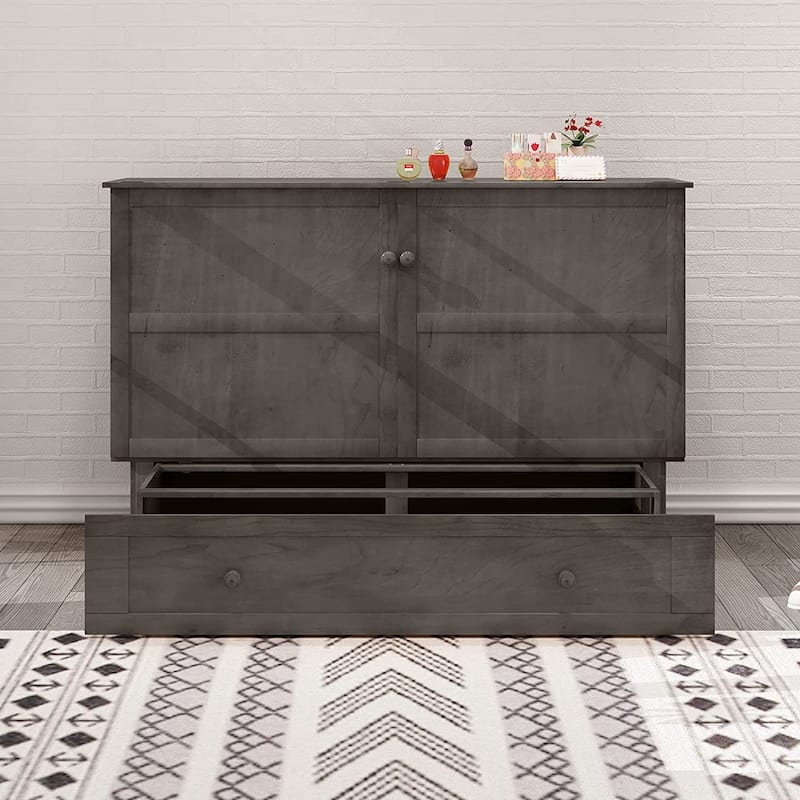 Mixoy Murphy Bed with Charging Station,Built-in Mattress