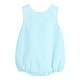 preview thumbnail 2 of 2, Classic Turquoise Seersucker Bubble Romper