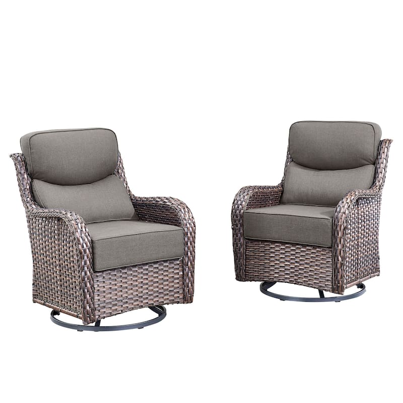 779657388297 Outdoor Swivel Glider Chairs with 4Inch 5Inch 6Inch Cushion