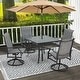 preview thumbnail 11 of 92, Versatile Outdoor Dining Sets w Swivel/Folding Chairs & Steel Slat Table and HDPE Dining Table Set for Gardens, Patios