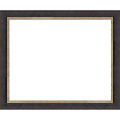 Amanti Art Hammered Charcoal Tan Framed Dry Erase Magnetic Board