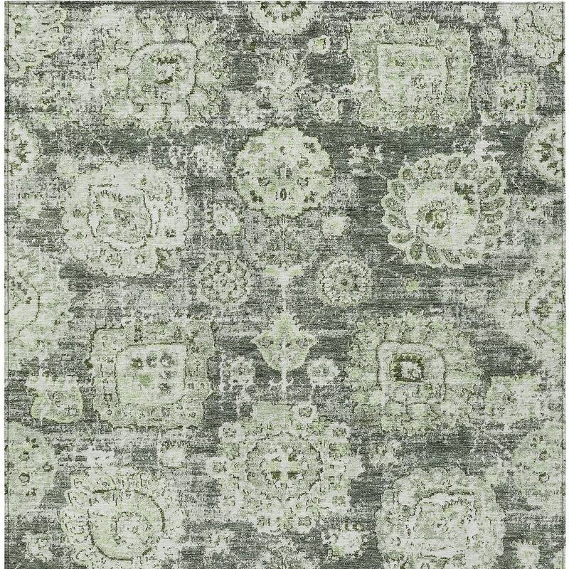 HomeRoots Floral Transitional Rectangle Outdoor Rug