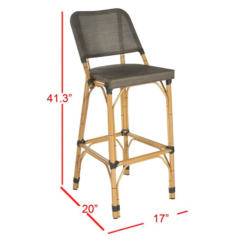 SAFAVIEH Janyce 30-inch Bar Stool - 17" x 20" x 41.3" - 17Wx20Dx41H