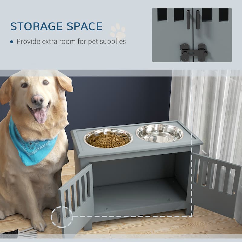 Indoor Use Dog House Dog Crate End Table with Removable Door Panel Dog Crate Bed with Foam Cushion Safety Lock