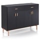 preview thumbnail 4 of 17, Furniture of America Mason Modern 2-drawer Buffet with Wine Rack