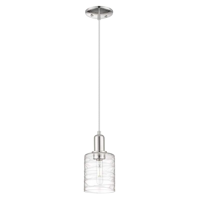 Innovations Lighting Endless Possibilities Arcadia - Cobbleskill - 1 Light 5" Cord Hung Mini Pendant - Deco Swirl/Polished Nickel