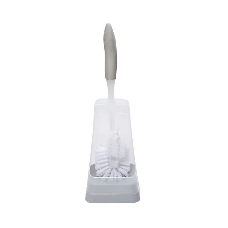 Bath Bliss Square Toilet Bowl Brush and Stand - 4.875 x 4.75 x 16"