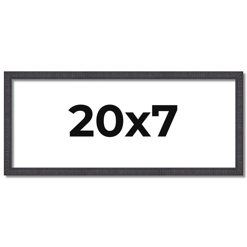 20x7 Frame Brown Solid Wood Picture Frame - Complete Modern Photo