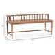 preview thumbnail 10 of 8, Magnussen Home Lindon Belgian Wheat Low Back Arm Bench - 52.13''W x 19.13''D x 24''H